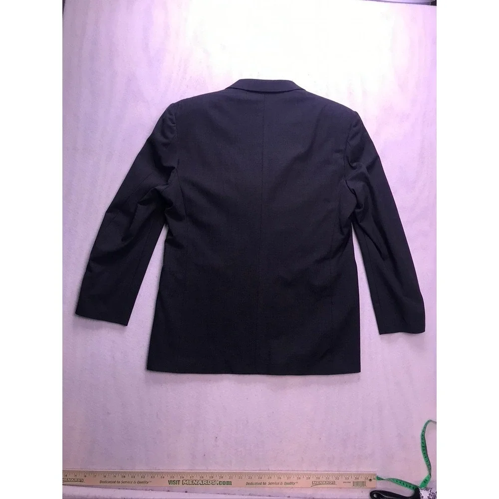Haggar Blazer Mens 42R‎ Dark Gray Good Black Label 3-Button Suit Jacket Coat